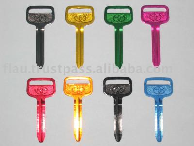 China colors car key blank, ultra light key blank, auto key blank, toy43 key blank, best key blank, llaves, Mings #C: 349-B.BK.G.GD.K.O.P.R. (TOY43) for sale