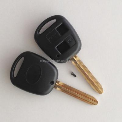 China Silver Nickel Blade Remote Car Key Shell 2 Button For TOYOTA Car Keys for sale