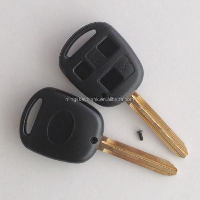 China Nickel Silver In Blade Remote Car Key Shell 3 Button For TOYOTA Car Keys for sale