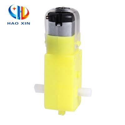 China 1:48 3 gear box dc 130 speed TT motor yellow plastic totally enclosed mini small electric micro v-6v for sale