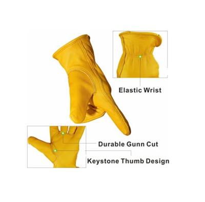 China Working Glove Leather Working Gardening Cutting Construction Farm Gloves For Men And Women for sale