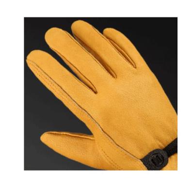 China Wearable Leather Work Gloves Men Waterproof Reinforced With Elastic Wrist for sale