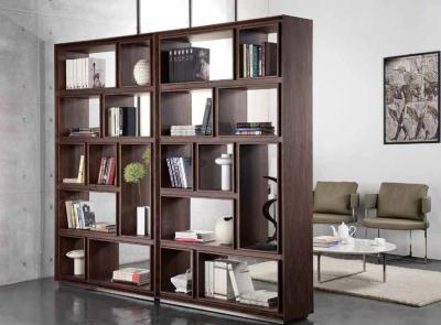 China Black Walnut Wooden Book Case 5 Shelf Living Room Tall Solid Wood Bookcases for sale