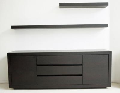 China Black Wooden Television Stands For 32 inch 50 inch Flat Screen TV for sale