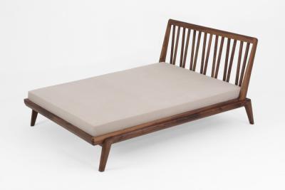 China Black Solid Walnut Bed Set / Contemporary Wood Beds 1800 * 2000mm for sale