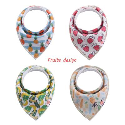 China Factory wholesale organic cotton 4-Pack soft breathable baby bibs boy girl Bandana bibs for sale