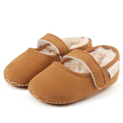 China 2019 winter Velvet plush Princess 0-18 months baby warm indoor shoes baby for sale