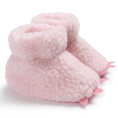 China 2019 winter  Warm plush Cartoon 0-2 years boy and girl baby booties newborn for sale