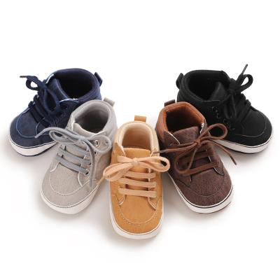 China New arrived PU Leather soft sole casual sport girl boy wholesale baby leather boots for sale