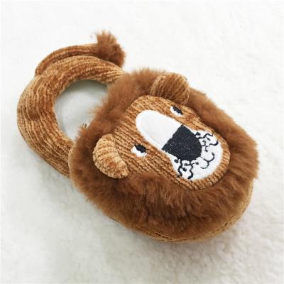 China Wholesale Customized Lovely Lion Animal Warm Memory Foam Lion Soft And Comfortable Slippers For Kids for sale