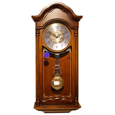 China Weilingdun G30299 style antique music ringing hour by hour Europe high quality antique clocks wooden mute quartz wall clock for sale