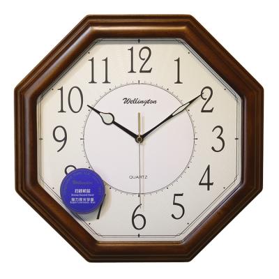 China ClassicWall Vintage Elegant Luxury European Hot Sale Style Old Town Wooden Frame Square Wall Clock Antique Retro Clock for sale