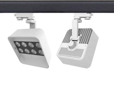 China Museum White/Black Matrix-Aluminum Flood Track Lamp Square 30w With Wall Washer Track System Lighting for sale