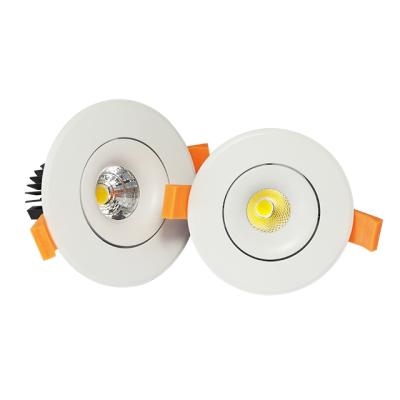 China LED Recessed Down Light 6W 9W Tilit 25 Degree Adjust COB LED Downlight Store Lights Down Light With Cut Hole 70-75mm for sale