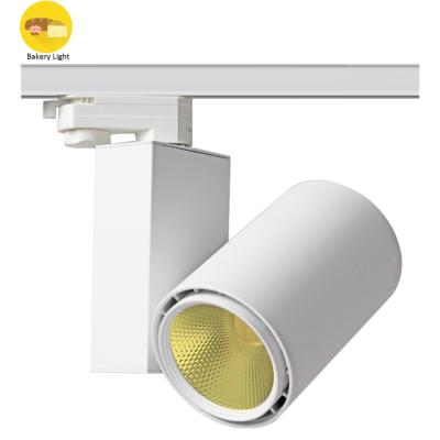 China Modern COB 2400K Yellow Gold Bakery Shop Track Lighting Led Track Lights With 30w for sale