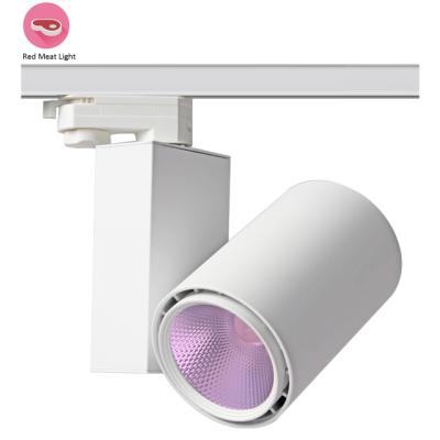 China Customized Modern Pink COB 3500K Fresh Meat Track Lamp 30w Fresh Meat Track Light For Supermarket for sale