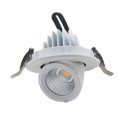 China Commercial adjustable gimbal COB downlight 30W / 35W recessed gimbal down light with 6inch cuthole for sale