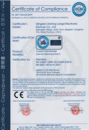 CE - Qingxian Zeming Langxi Electronic Devices Co., Ltd.