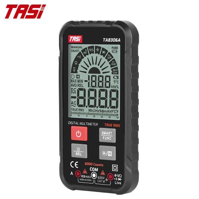 China TASI TA8306A 6000 Counts Multimeter Ture RMS Multimeter AC Digital DC Smart Multimeter 113*68*19mm for sale