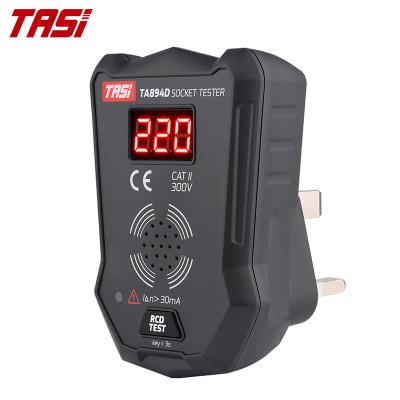 China Yes TASI TA894D 175V~250V Voltage Tester Voice RCD GFCI Tester UK Plug In UK Wall Socket Tester for sale