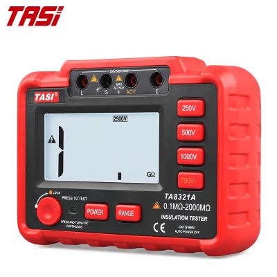 China TASI TA8321A 250V to 1000V Digital Megger Tester Ohm Meter Insulation Resistance Tester 175*110*50mm for sale