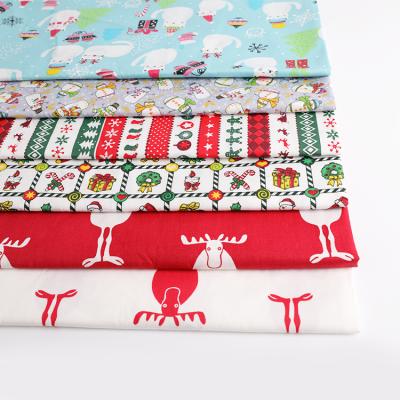 China Hotsale Cotton Fabric Poplin Christmas Print Midweight 100% Cotton Fabric Tear-resistant For Christmas for sale