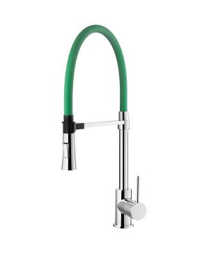 Chine Robinet de cuisine à tirette magnétique monotrou vert chrome mitigeur d'eau de cuisine à vendre