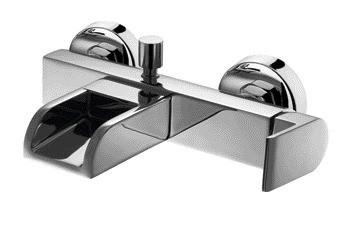 China Mixing Valve Pure Copper Bath Mixer Tap The Wall Waterfall for sale