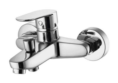 China Contemporary Single Handle Bath Mixer Tap Wall Installation, Chrome for sale