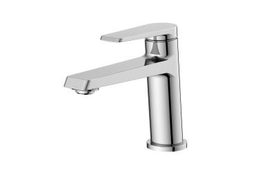 中国 Contemporary Brass Body Wash Basin Faucet Polished with Ceramic Valve Core 販売のため