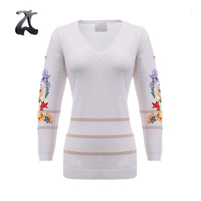 China Handmade pearl anti-pilling sweater design for women, latest sweater designs for women, warm winter sweater for sale