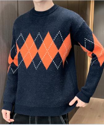 China Mens QUICK DRY Collection Knitted Sweater Argyle Design Pullover Streetwear Jumper Sweaters for sale