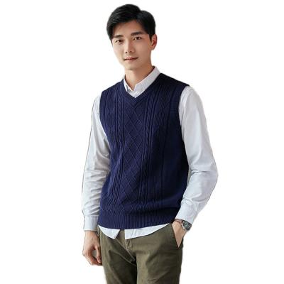 China wholesale Anti-wrinkle man sweaters pretty vest high quality knit vests standard men's sweater wool crewneck, v-neck pullover computer knitted for sale