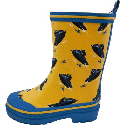 China Fashion Trend Kids Customized Waterproof Anti-skid Vulcanized Rubber Rain Boots For Toddler/Kids for sale