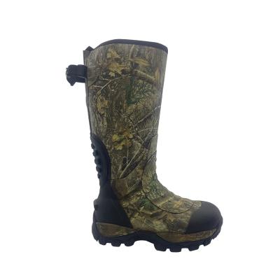 China Customized Waterproof Warm Outdoor Thermal Insulated For Winter Camouflage Rubber Neoprene Hunting Boots For Men for sale