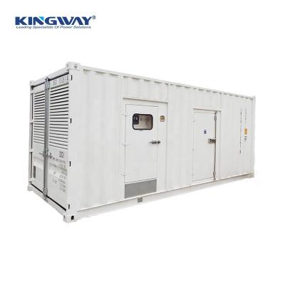 China 3phase water cooled container type CE 50hz 1500rpm 300kw natural gas generator with cummins main grid KGC375S for sale