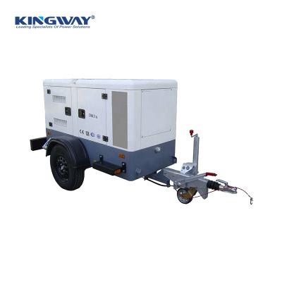 China ISO 3phase 50hz 1500rpm Water Cooled Silent Trailer CE Diesel Generator Set 16kw 20kva Industry AF22D5 for sale