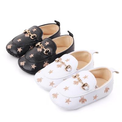 China 2022 New PU Bees Leather Embroidered Leather Infant Sole Infant Walking Shoe Baby Boy Girls Toddlers Lovely Sports Shoes for sale