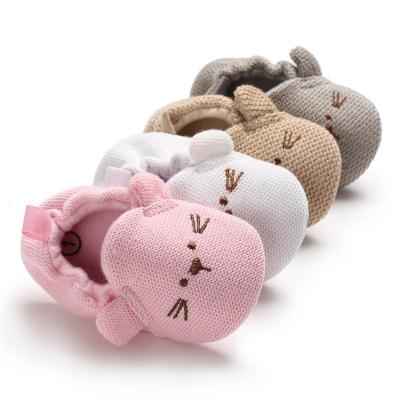 China Round 2022 Spring Autumn Knitted Cats Baby Girls Boys Sneakers Soft Cotton Animal Toddler Unique Infant Walking Shoes Customized for sale