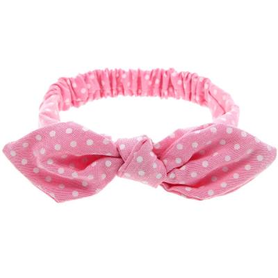 China 2021 Wholesale Cotton Plaids Bunny Ears Headband Lovely Spots Cute Baby Hair Accessories Elastic Baby Hair Accessories for sale