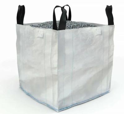 China Breathable Circular With Cross Corner Loops Bag Container Liners Top Wide Open Corner Cross Loop PP Woven Laminated Bag for sale