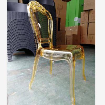 China Hotel Chair Gold Clear Resin La Belle Model Period Princess Chair New for sale