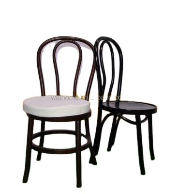 China Beech Timber Bentwood Stackable Thonet Restaurant Chair With Cushion for sale