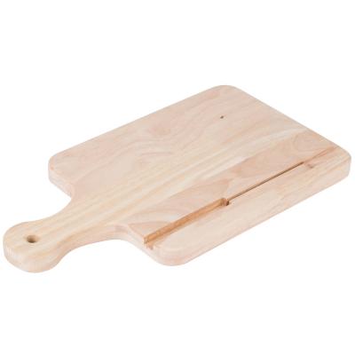 China WELHOME Viable Medium Knife Slot and Handle Bread/Charcuterie Wooden Cutting Board for sale