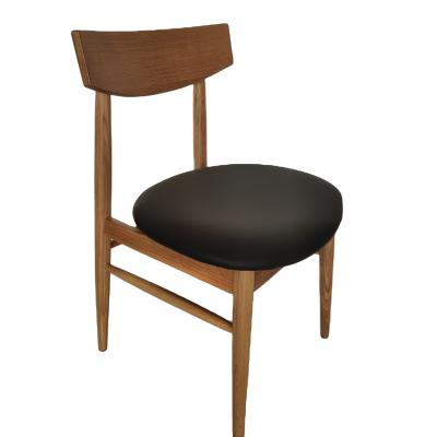 China Durable American Style Solid Wood Home Dining Chair With PU Leather Cushion for sale