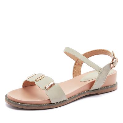 China XIDISO fashion trend women's sandals 2021 new summer style all-match fashion word belt fashion flat sandals for sale