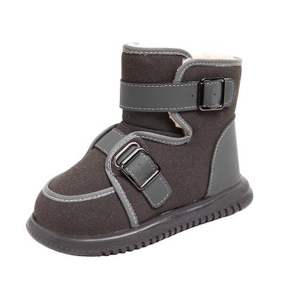 China XIDISO 2021 other winter plus soft-soled boys' boots big children's short boots velvet thickened warmth and non-slip girls for sale