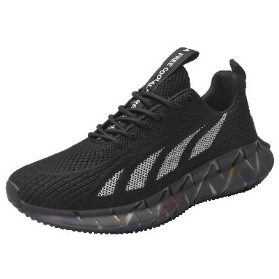 China Active Sports Style New Fashion Lace Up Type Men Comfortable Running Walking Casual Sports Shoes With Knit Upper for sale