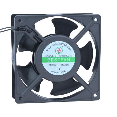 China Bestfan 12038 High Speed ​​Brushless Fan 12038 Hotels AC 220V Double Axial Plastic Fan Ball Bearing Fan for sale