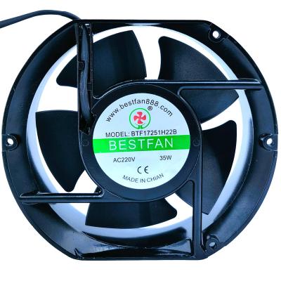 China Hotels 17251 AC 220V Axial Fan 110V 220V 380V Brushless Aluminum Plastic Blade Fan Bestfan 17251 for sale